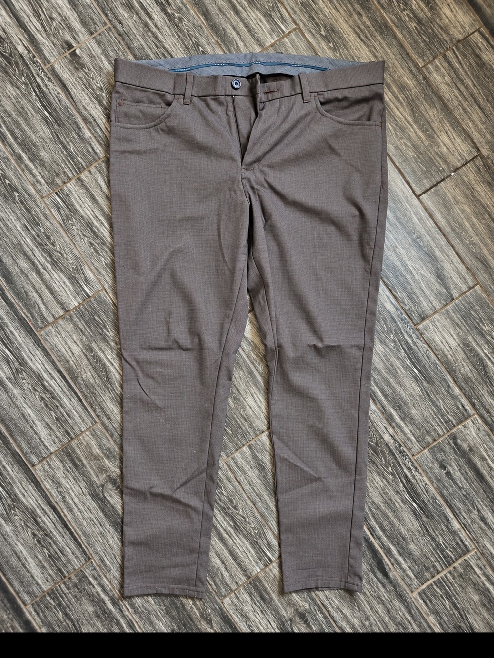 Perry Ellis Men’s 36x30 Slim Fit Stretch Gray Pants Custom Tapered Leg